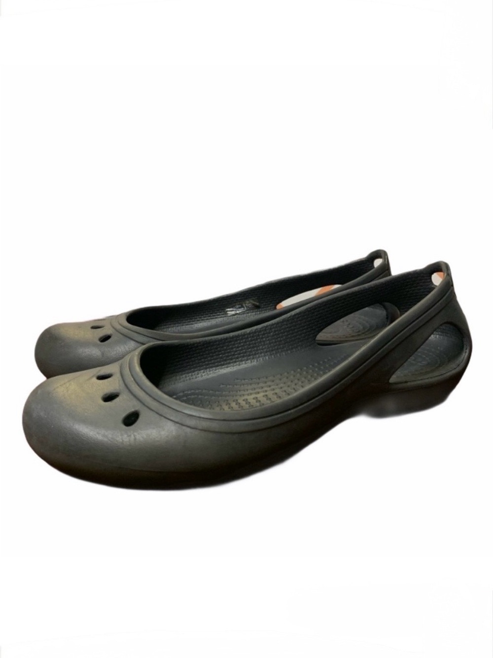 Crocs Kadee black ballet flat 6 slip on sandal
